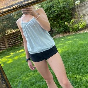 grey and white lulu tank